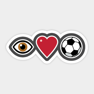 I Love Soccer Sticker